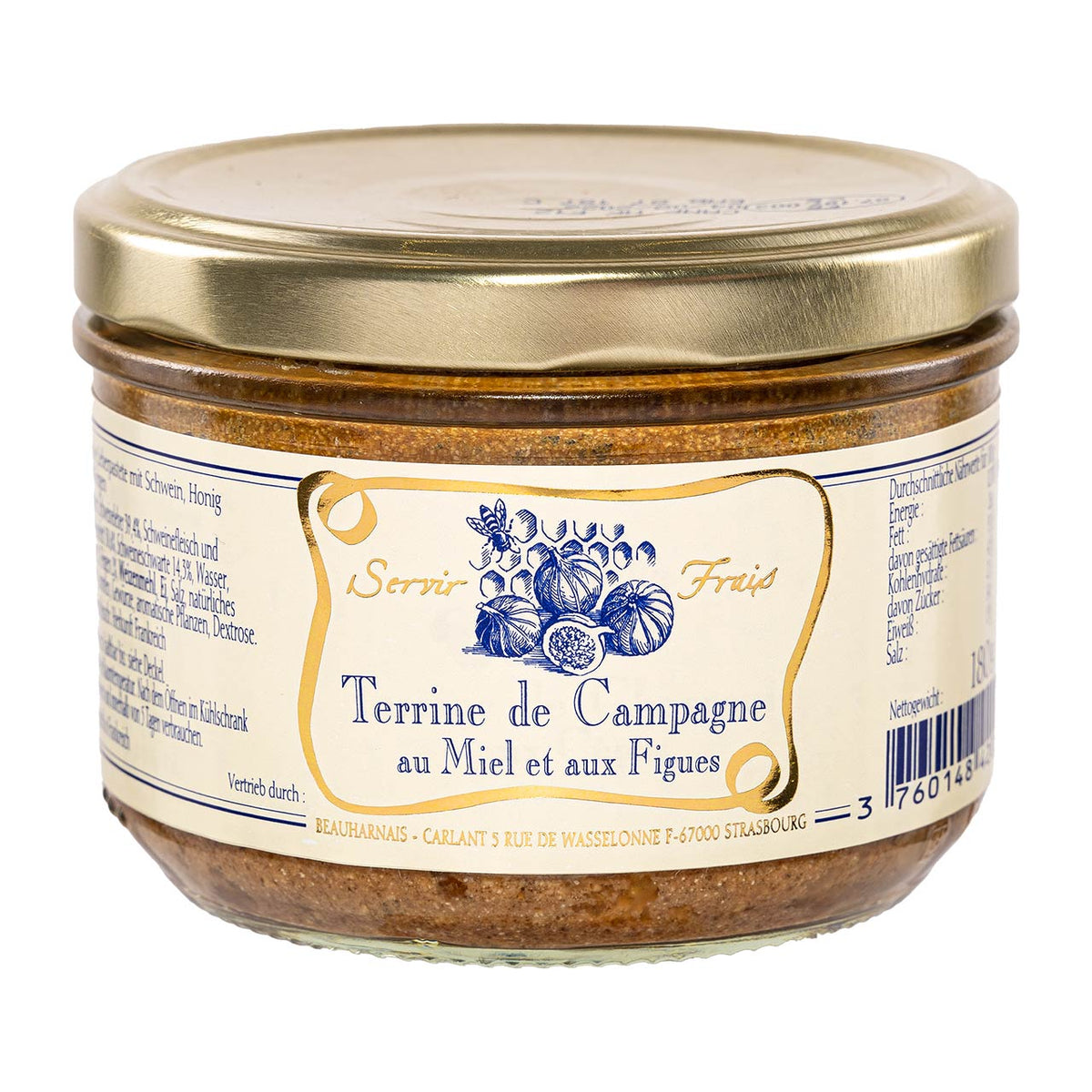 Beauharnais Landpastete mit Honig und Feigen 190g