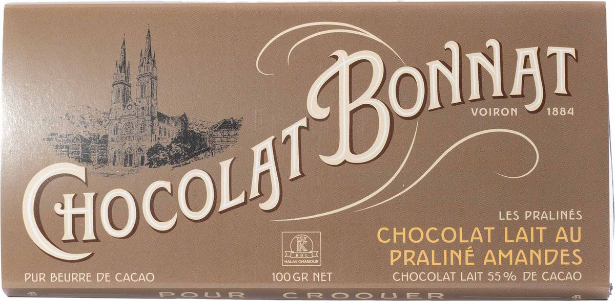 Bonnat Schokolade Lait au Praline Amandes 55%