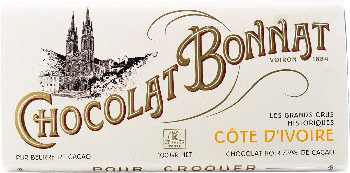 Bonnat Schokolade Cote d Ivoire 75% ohne Nuss Spuren