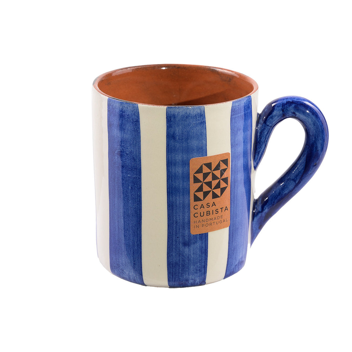 Casa Cubista Keramik Tasse bold stripes blue