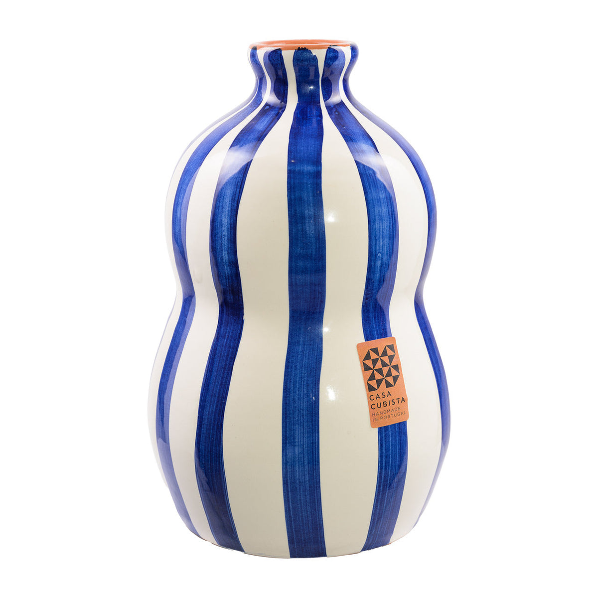 Casa Cubista Keramik Vase blau-weiß