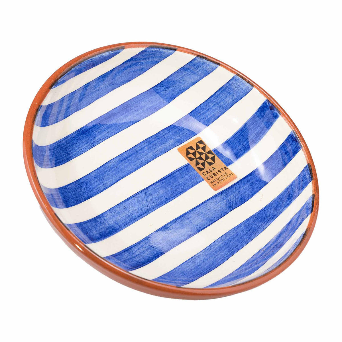 Keramikschale mittel bold stripes blue