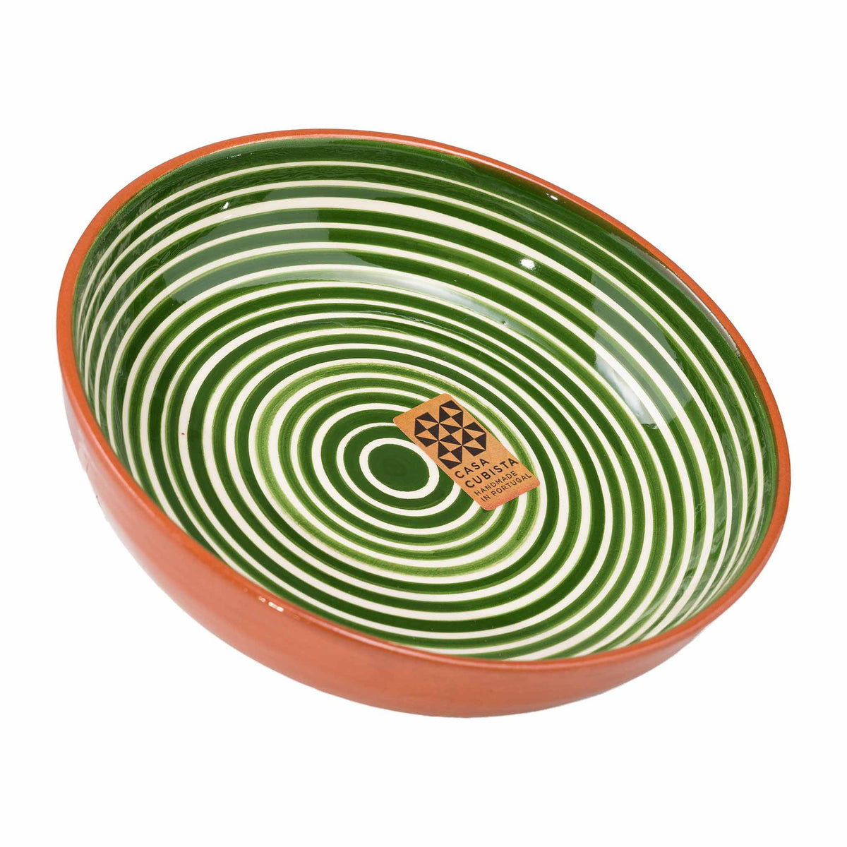 Keramikschale mittel fine stripes green