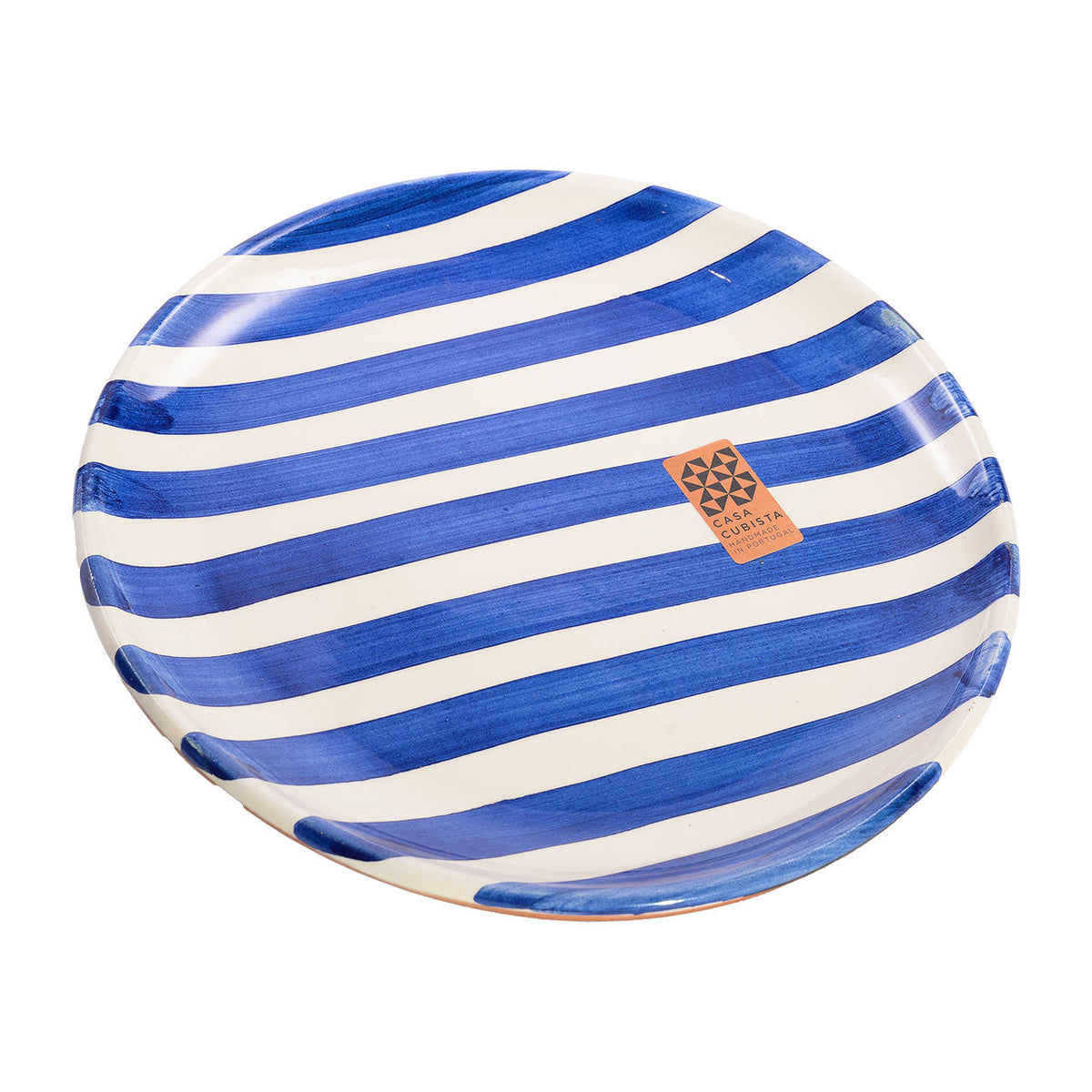 Casa Cubista Teller klein bold stripes blue