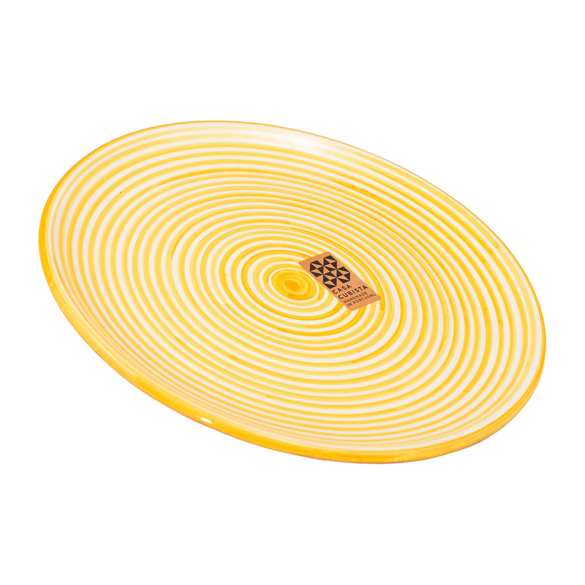 Casa Cubista Teller klein fine stripes tangerine