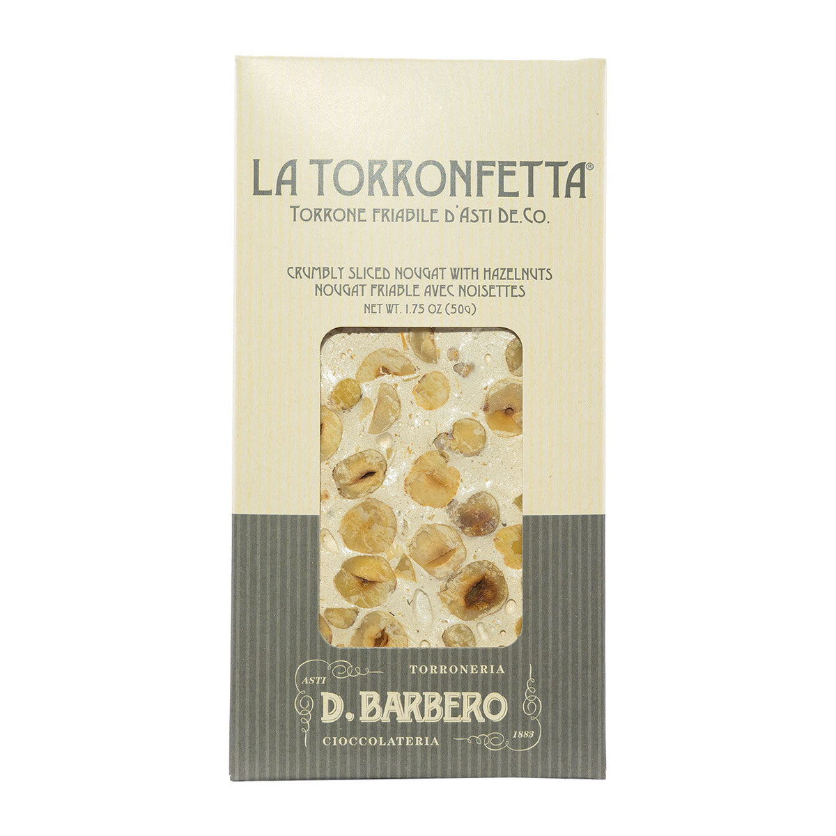 D.Barbero Torronfetta mit Haselnüssen 50g