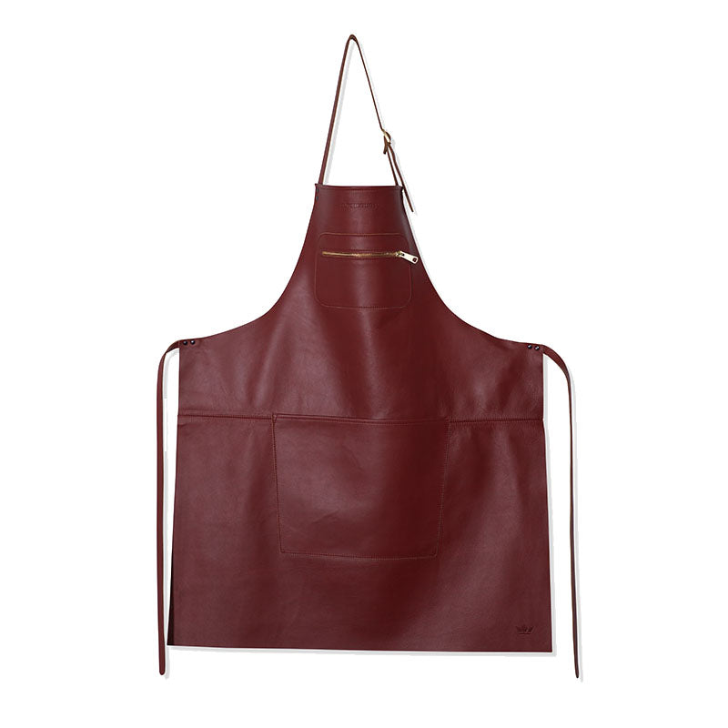 Dutchdeluxes Lederschürze BBQ Style Ruby Red