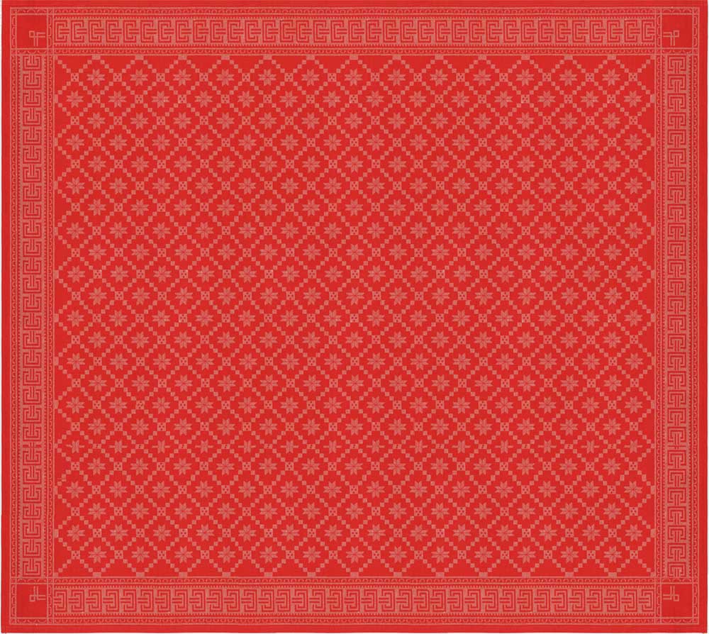 Ekelund Attebladrose Tischdecke rot 150x150cm