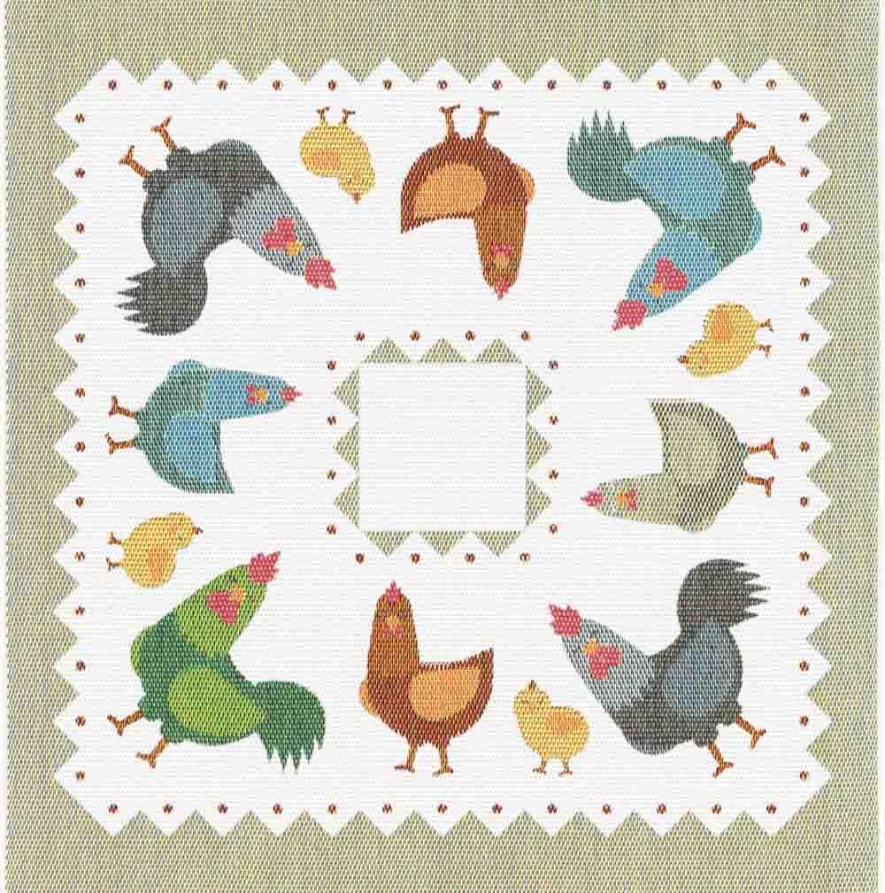 Ekelund Hönsfamilij Serviette 35x35cm