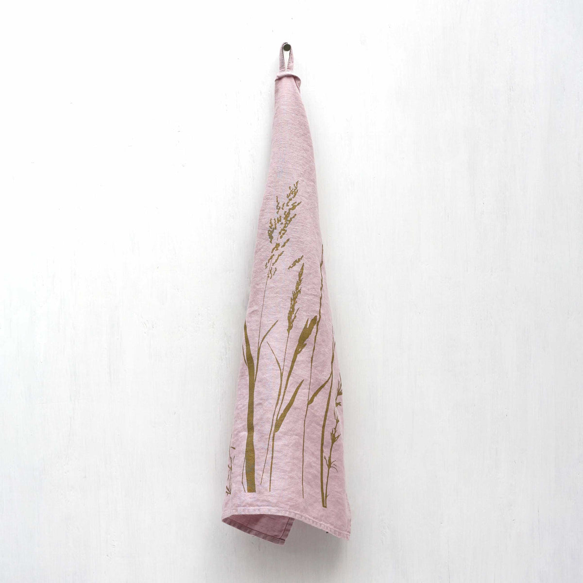 Frohstoff Geschirrtuch Leinen rosa Wiese