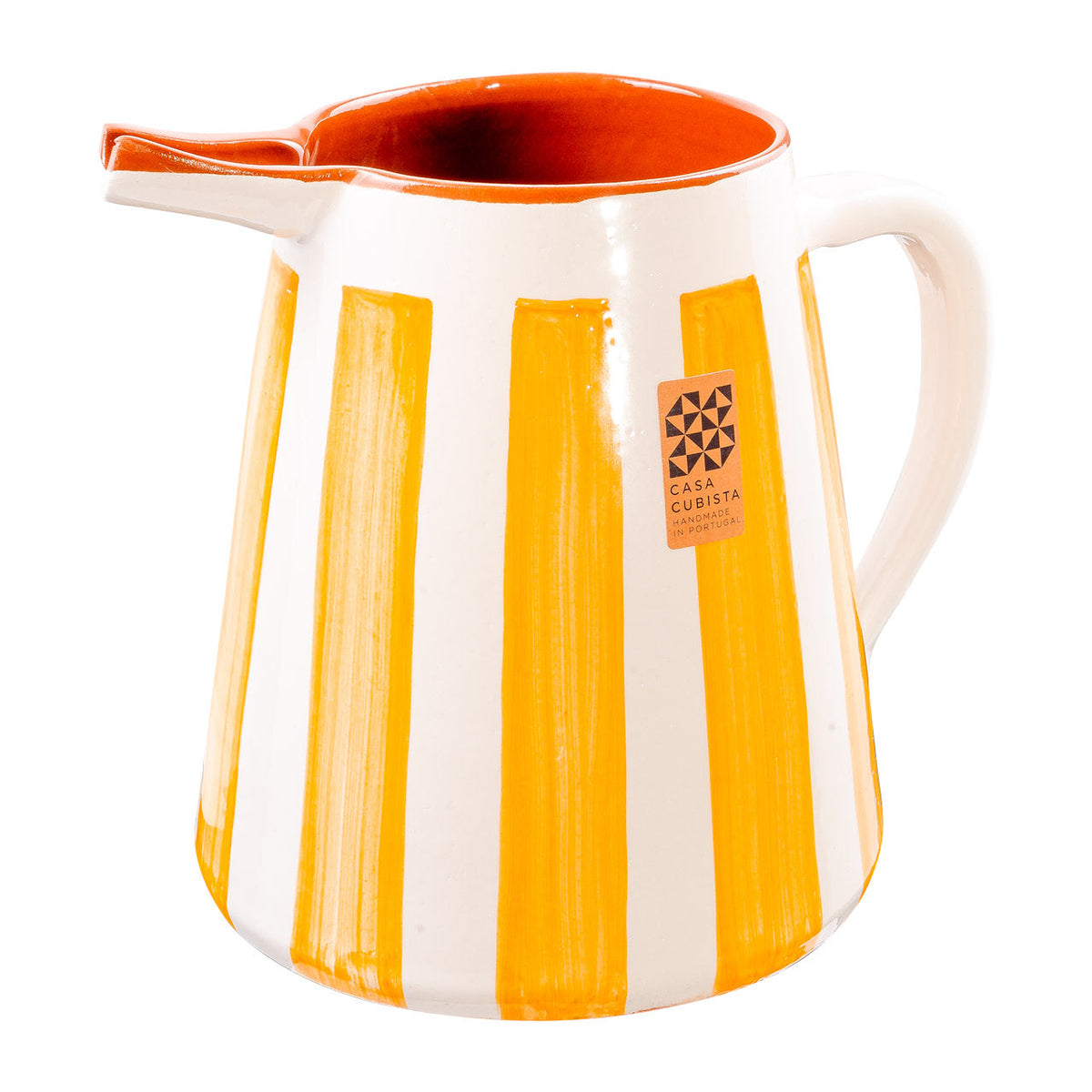 Keramikkrug 2l bold stripes tangerine