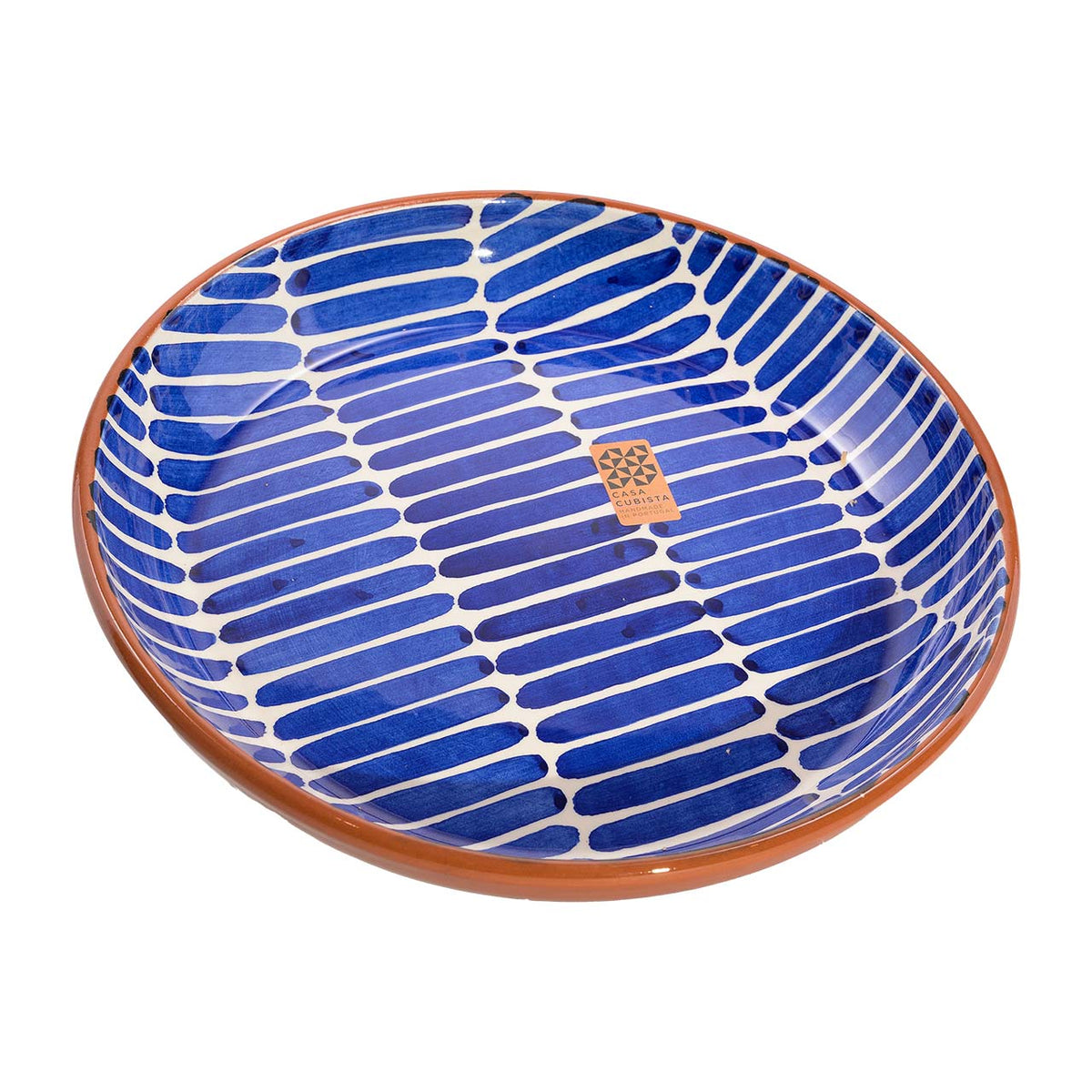 Keramikschale groß dash blue