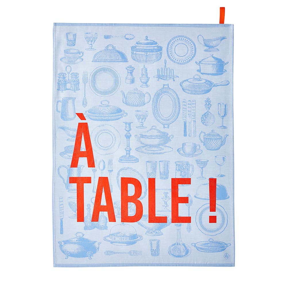 Le Jacquard Francais Geschirrtuch A table blau