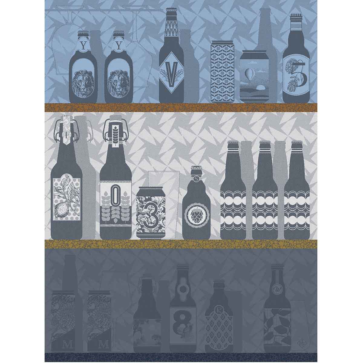Le Jacquard Francais Geschirrtuch Bier grau
