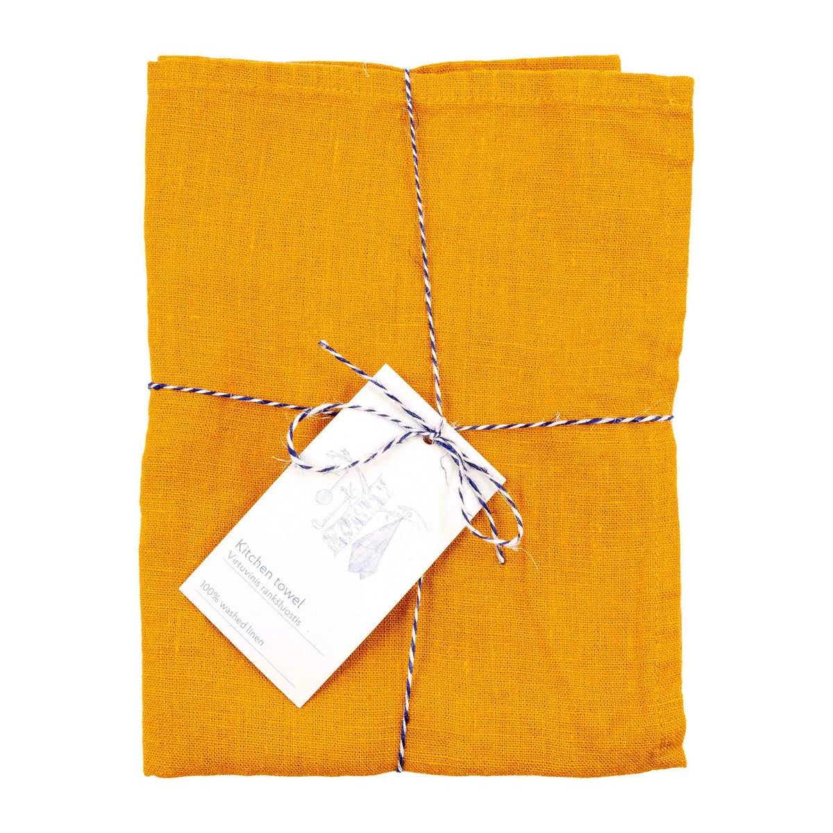 Linen Tales Leinen Geschirrtuch Mustard