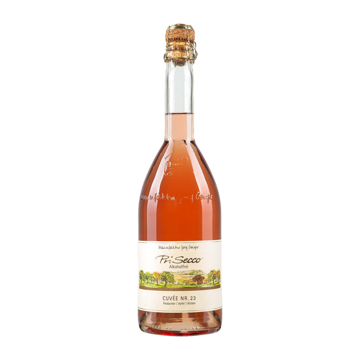 Manufaktur Jörg Geiger Prisecco Cuvée Nr. 23 Rhabarber Apfel Blüten alkoholfrei