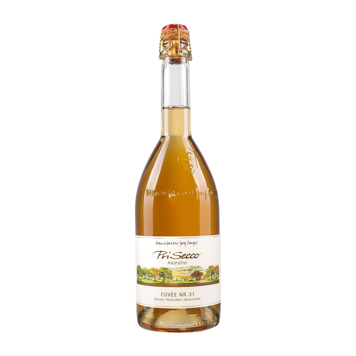 Manufaktur Jörg Geiger Prisecco Cuvée Nr. 31 Grüner Tee Wiesenobst Melisse alkoholfrei