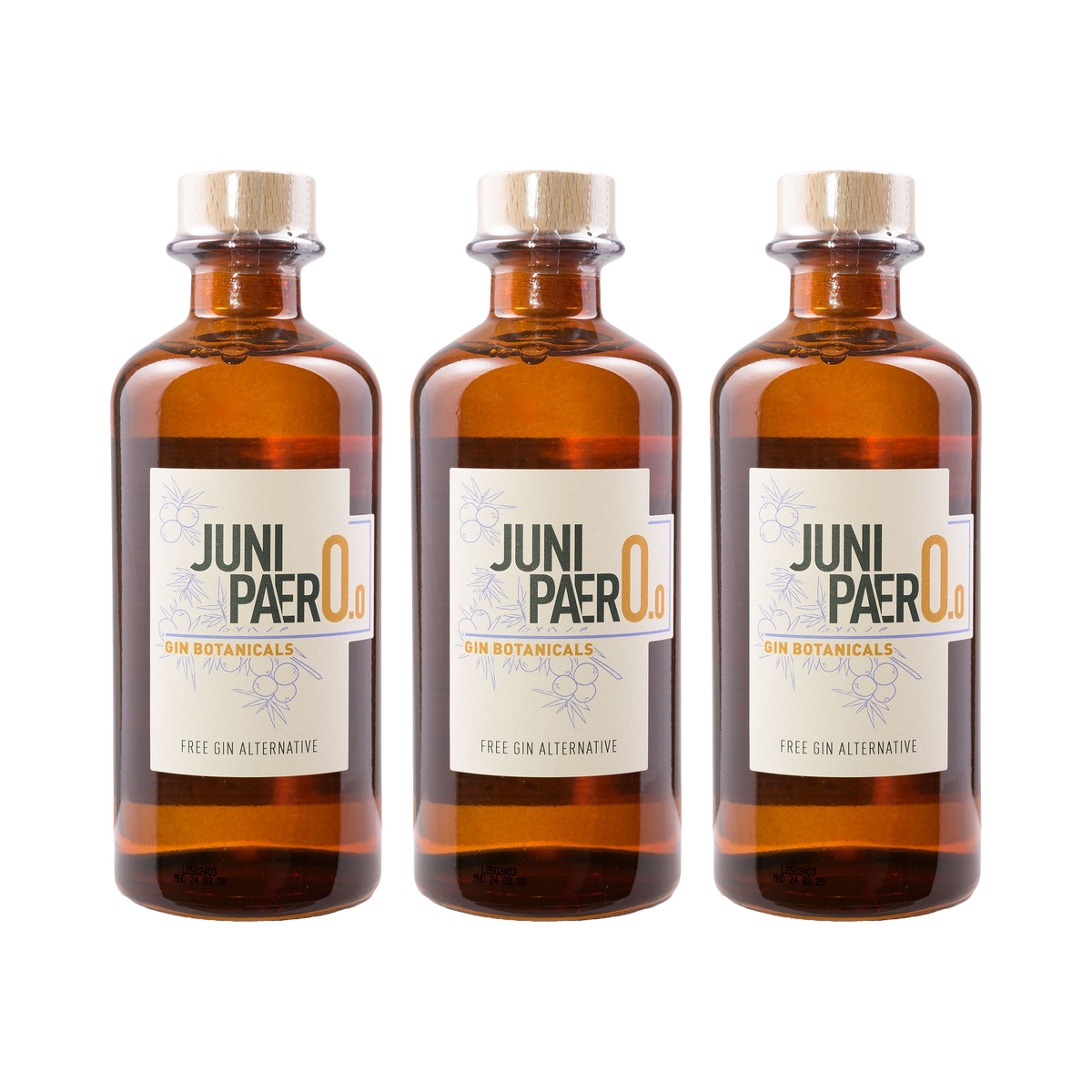 Junipaero Gin Sirup – alkoholfrei — 3× 350 ml