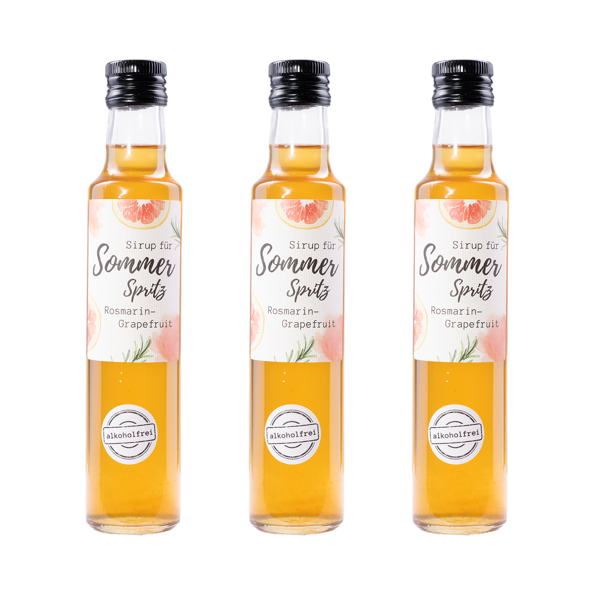 Sommer Spritz Sirup Rosmarin-Grapefruit — 3× 250 ml