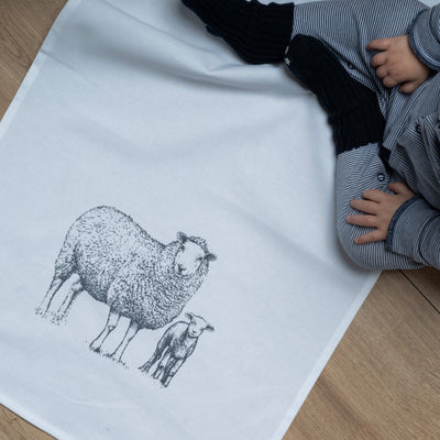 Tea towel – Sheep – Grey