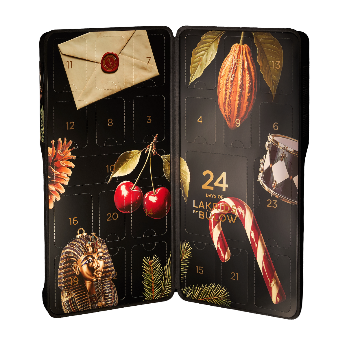 Lakrids by Bülow Adventskalender LARGE 2026 aufgeklappt