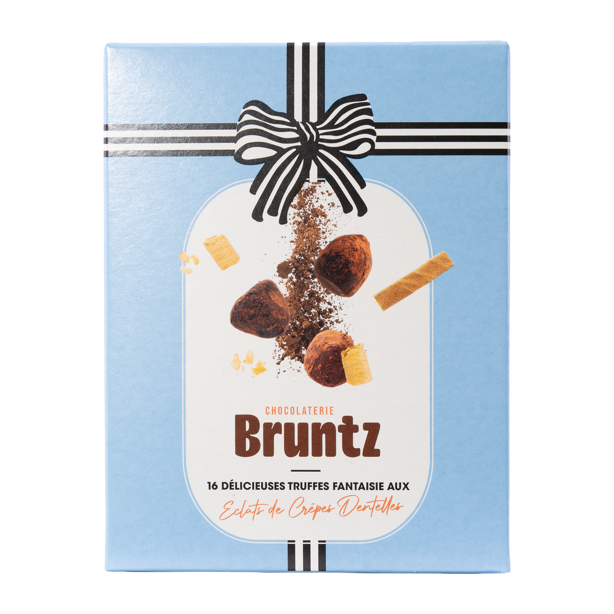 Bruntz Kakaokonfekt mit Crêpes Dentelles – 100 g Schachtel
