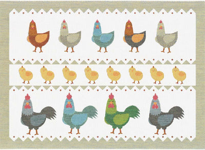 Hönsfamilj Tischset – 35x48cm
