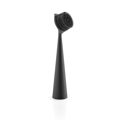 Dish brush black with silicone head