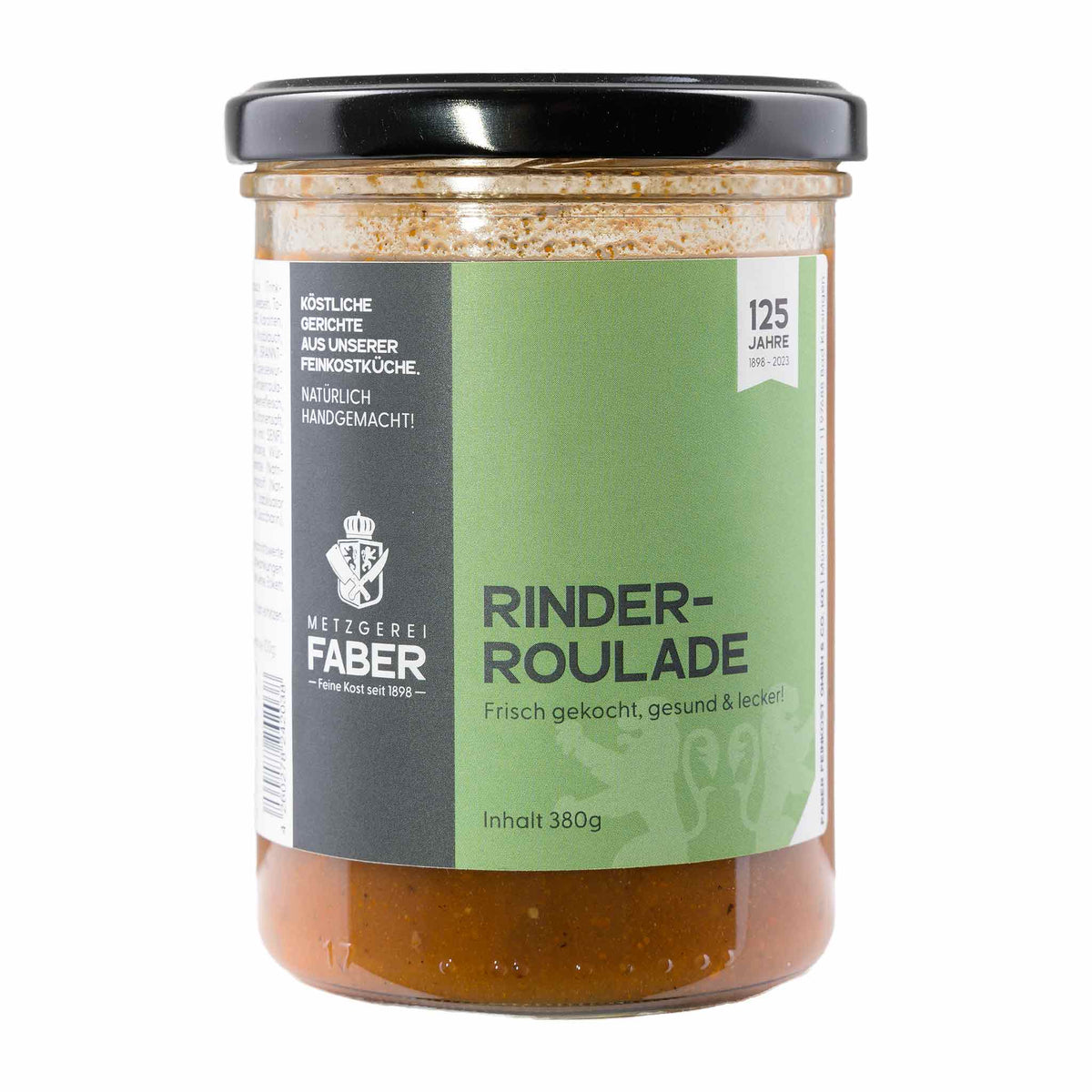Faber Feinkost  Rinderroulade in Bratenjus