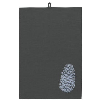 Linen Tea Towel Anthracite – Cones