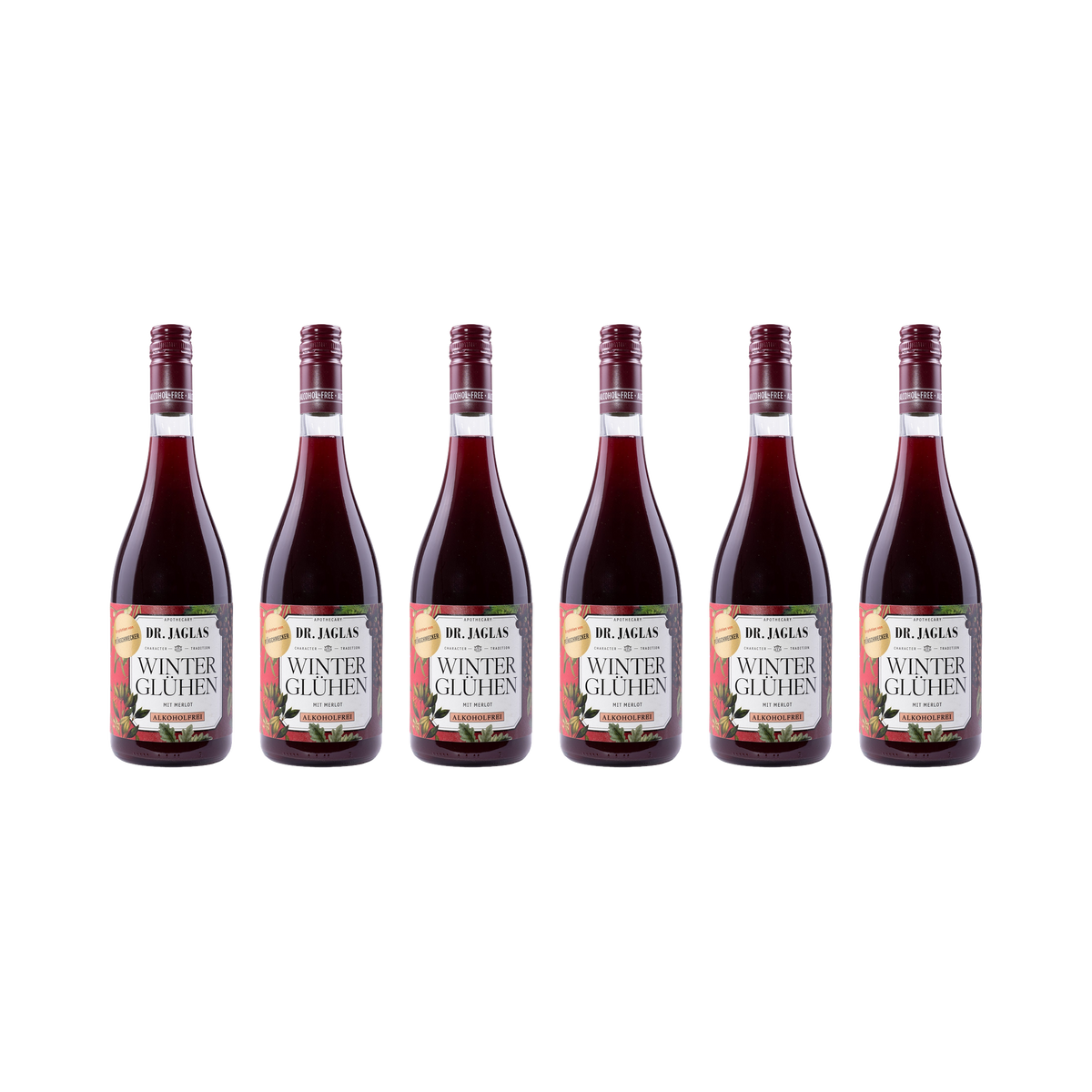 Winter-Glühen rot – alkoholfrei — 6× 750 ml