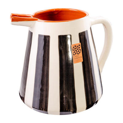 Keramikkrug 2l – bold stripes black