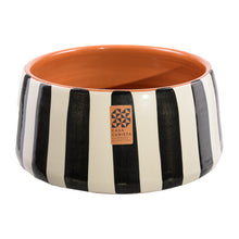 Keramikschale hoch  bold stripes black