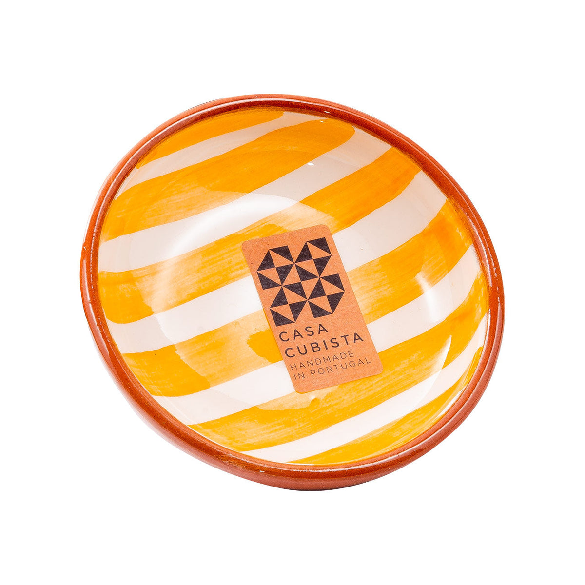 Keramikschale klein  bold stripes tangerine