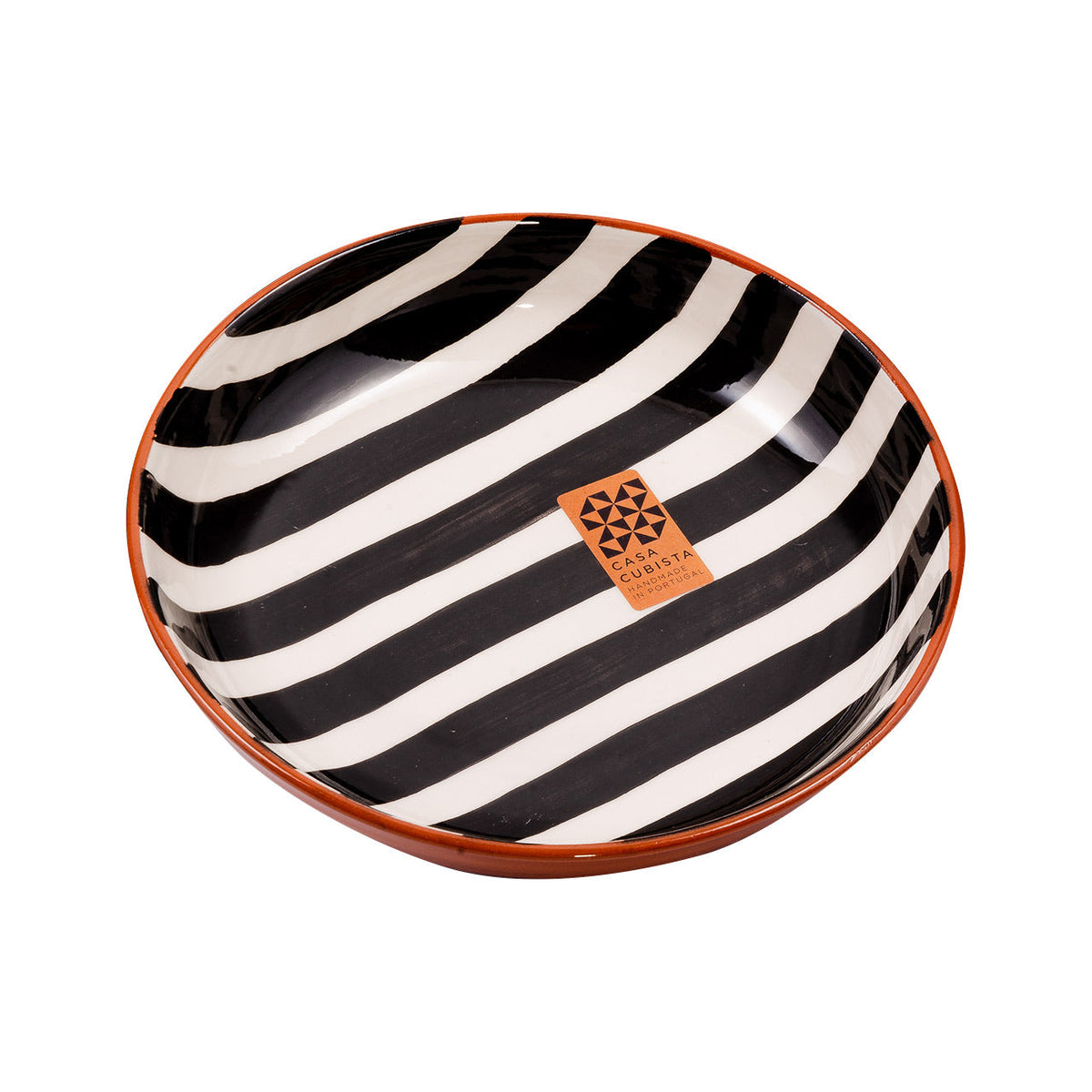 Keramikschale mittel  bold stripes black