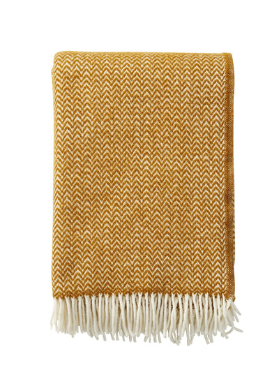 Wolldecke Chevron – caramel