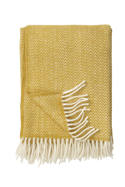 Wolldecke Chevron – yellow