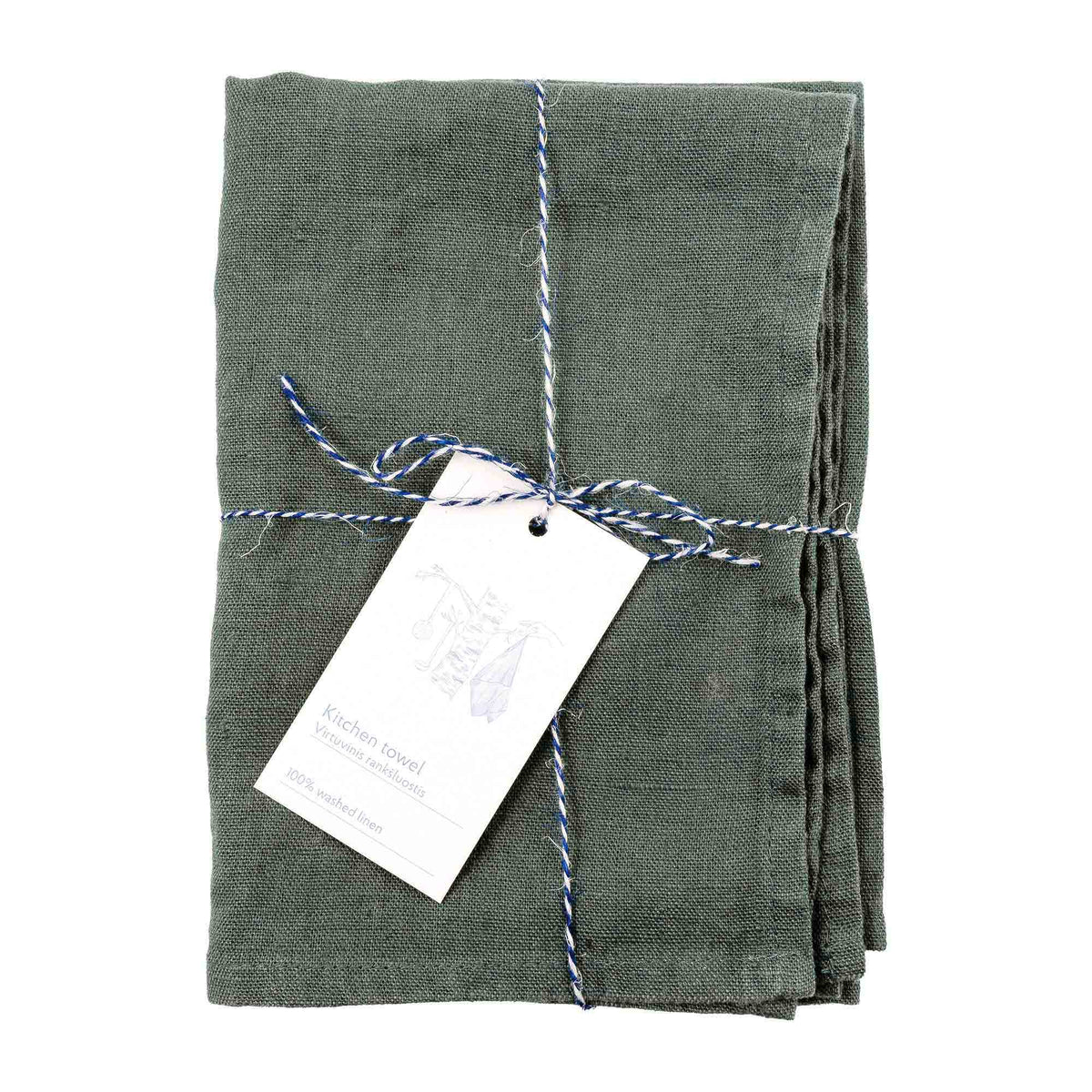 Linen Tales  Leinen Geschirrtuch  Forest Green