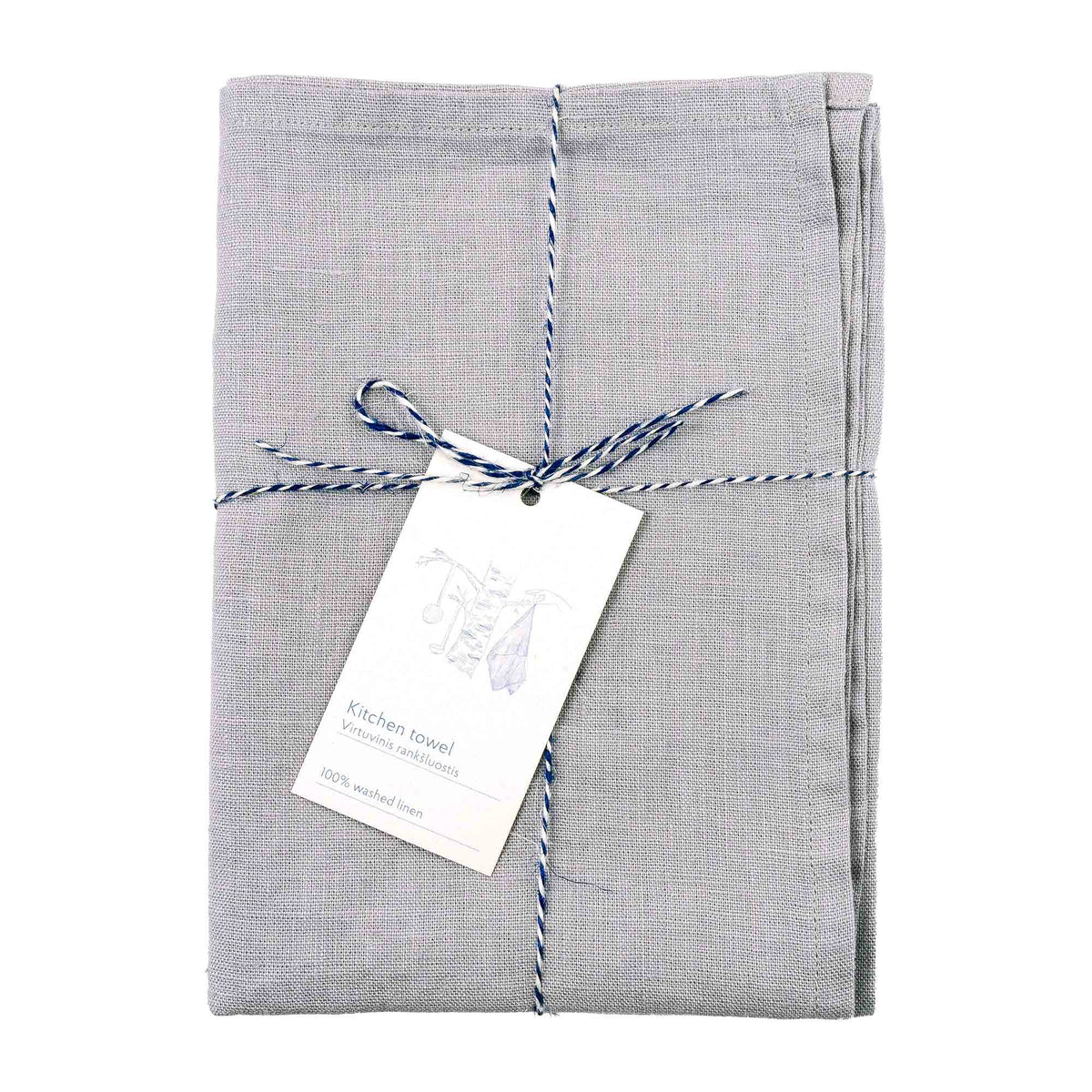 Linen Tales  Leinen Geschirrtuch  Light Grey