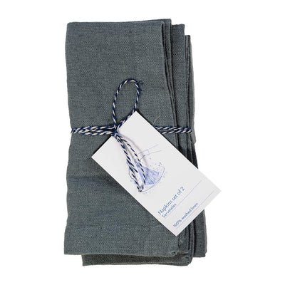 Leinen Servietten – Blue Fog – 2er Set