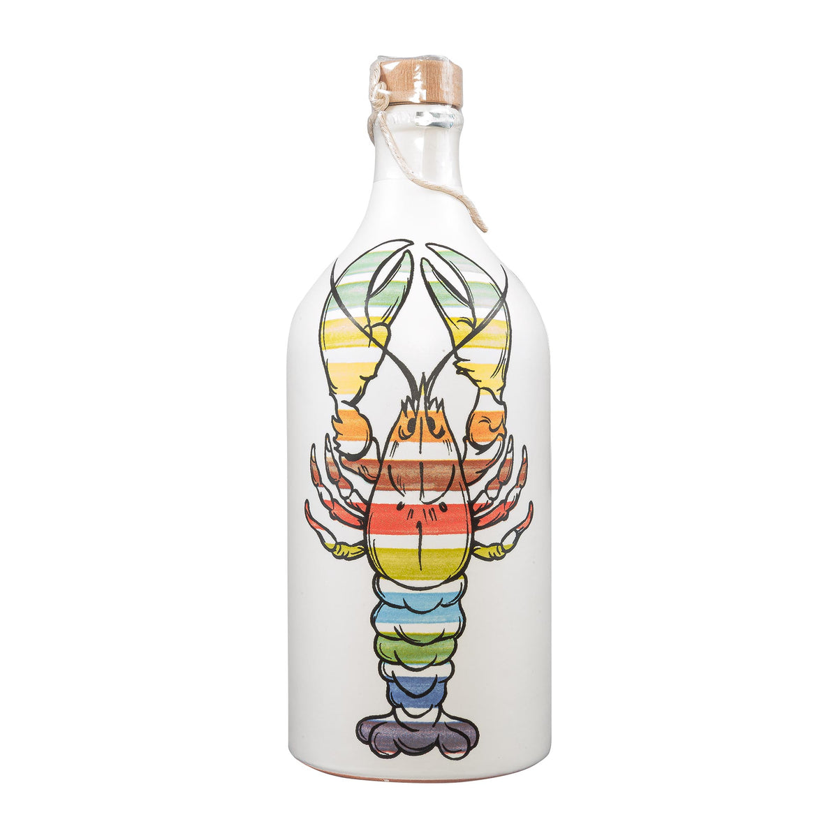 Muraglia  Olivenöl Keramikflasche bunter Hummer