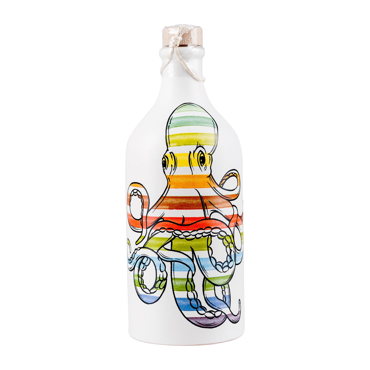 Muraglia  Olivenöl Keramikflasche bunter Tintenfisch