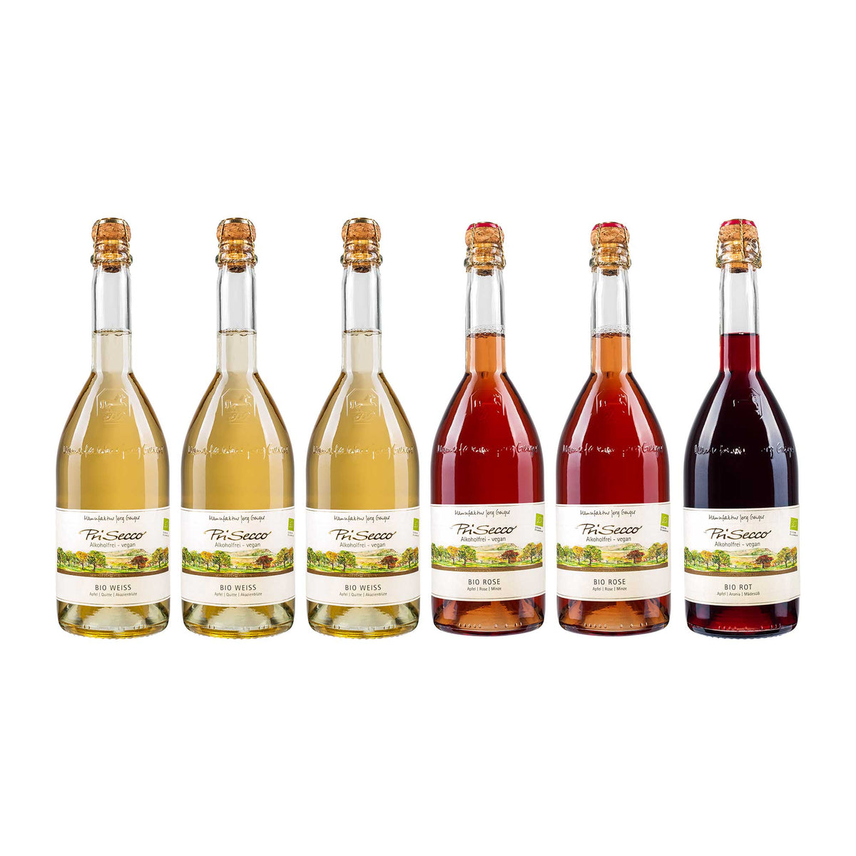 Prisecco Probierpaket  Die Bio Sorten  alkoholfrei