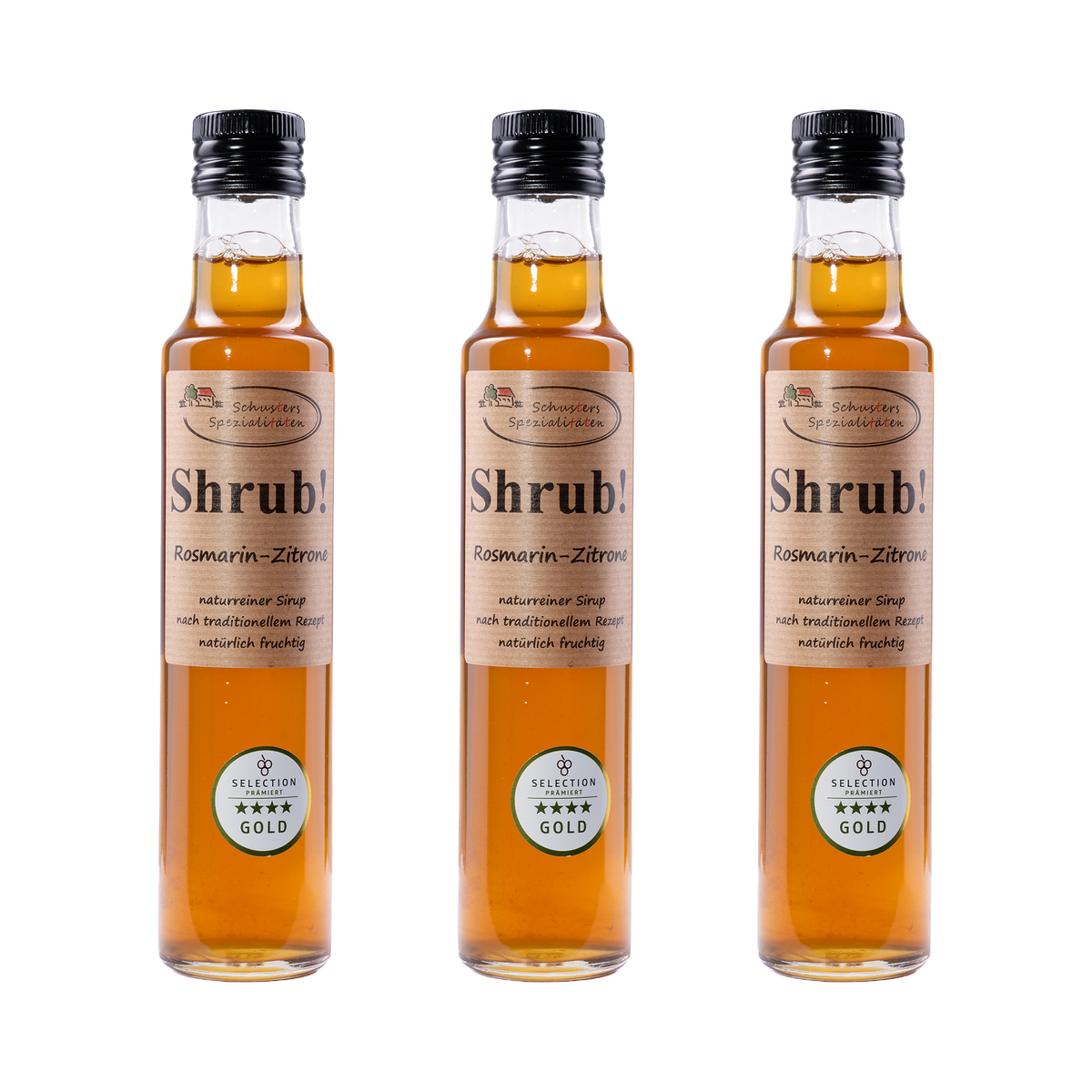 Shrub Rosmarin-Zitrone Sirup — 3× 250 ml