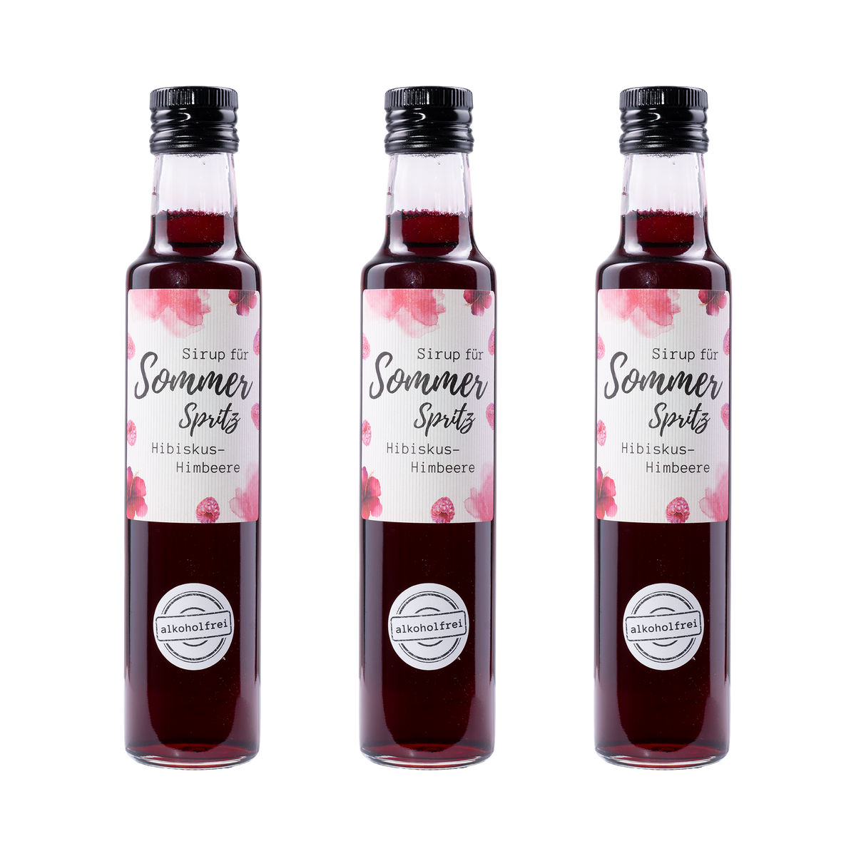Sommer Spritz Sirup Hibiskus-Himbeere — 3× 250 ml