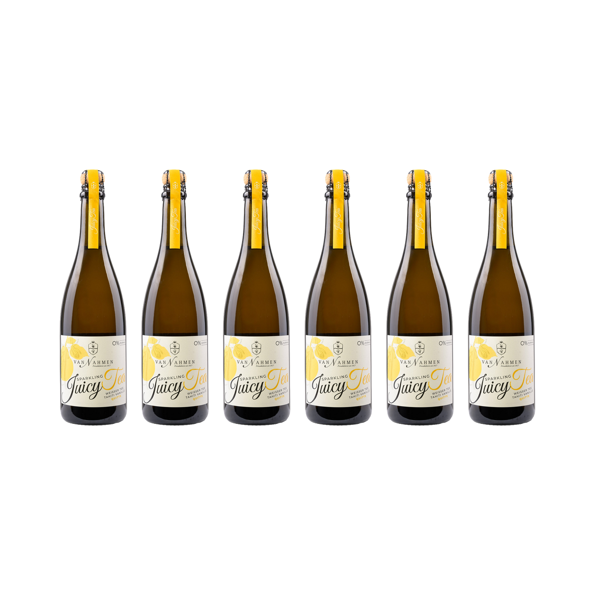 Sparkling Juicy Tea Weißer Tee-Vanille-Quitte — 6× 750 ml