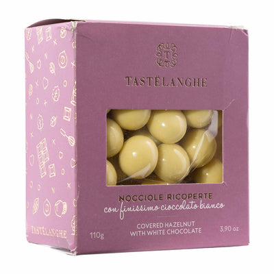 Hazelnuts in white chocolate