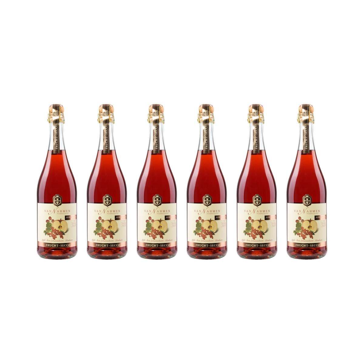 Frucht-Secco Apfel Johannisbeere Himbeere – alkoholfrei — 6× 750 ml